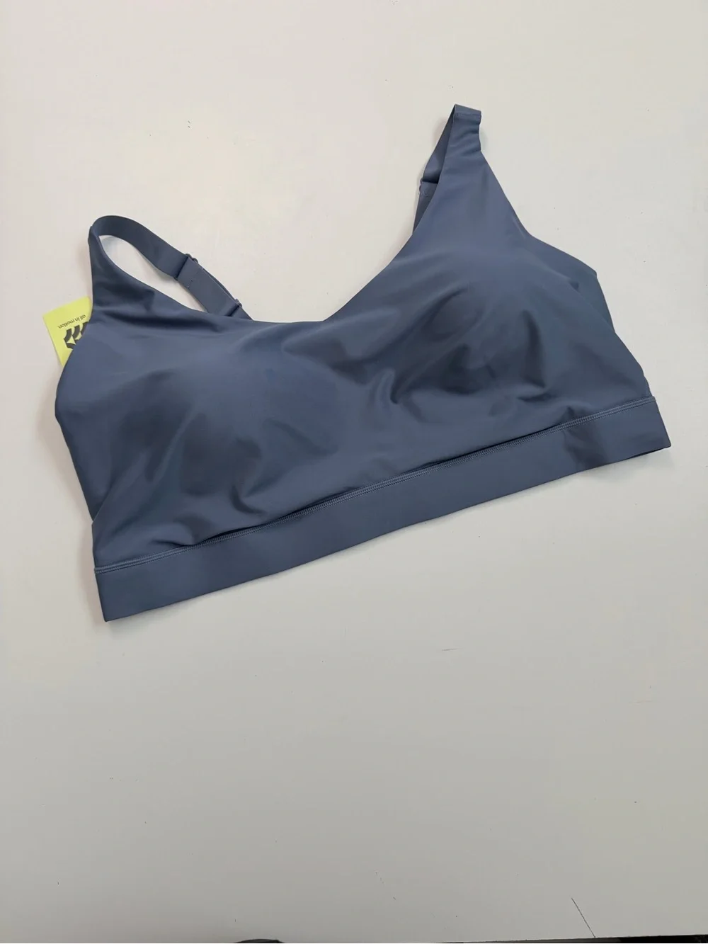 All In Motion Sports Bra Effortless Support Lined Padded Adjustable Wicking Blue